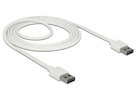 Delock Cable USB AM-AM 2.0 2m Easy-USB White