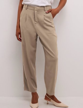 Kaffe Kamerle Pants Cropped - Beige - 36