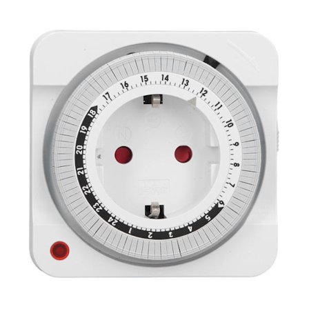 Timer Socket Mekanisk 24 Timer 15 Minutters Intervall Automatisk Nedtellingsuttak Timer for Elektrisk Sykkel EU Plugg 230V