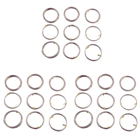 27 ruller Bonsai-tråd Anodiseret aluminium Bonsai-træningswire med 3 størrelser (1,0 mm, 1,5 mm, 2,0 mm), til