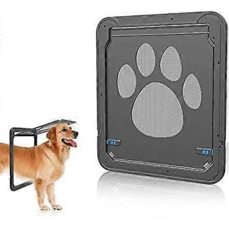 Kattelem med mikrochip til store hunde, kattelem til skærmdør med 4-vejs lås