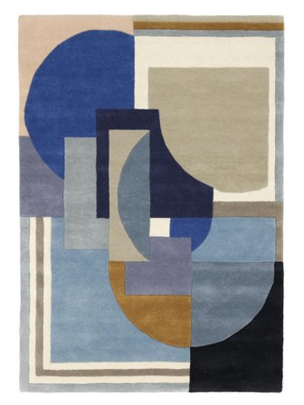 Arty 250X350 Large Blue Wool Rug