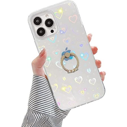 Kompatibel med iPhone 13 Pro Max Skal, Genomskinlig Bling Bling