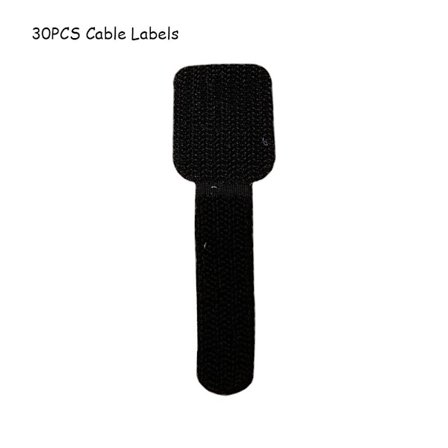 30 STK krog- og løkkebånd Kabelbindere Selvklæbende ledningsorganisering