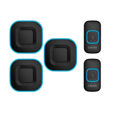 Trådløs dørklokke, Home Smart Led dørklokke, 3 dørklokker, 2 knapper