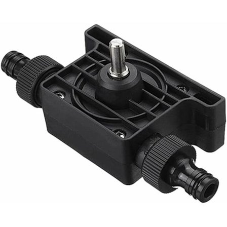 Bærbar elektrisk boremaskinepumpe - Højstrøms pumpe - Pumpen leveres som standard med to porte til boremaskine