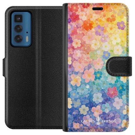 Kompatibelt Lommeboketui til Motorola Motorola Edge 20 Pro Cactus and Friends – RainbowBloom