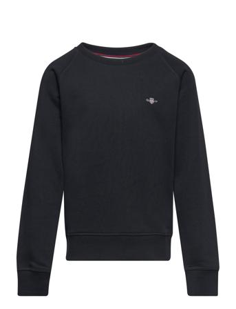 Shield C-Neck Sweat-shirt Genser Svart GANT*Betinget Tilbud