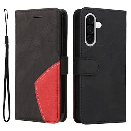 Teksturert læretui med stropp for Samsung Galaxy A36 - Svart