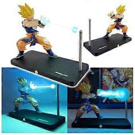 Dragon Ball Son Goku KameHameHa Nattlampe Detaljert Dynamikk Skrivebordsdekorasjon Perfekt for Gavekolleksjoner