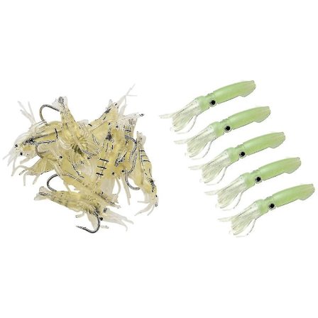 10 st/förpackning 4 cm Fiske Mjuk Räka Bete Pesca Bete Nära Karp Jigg