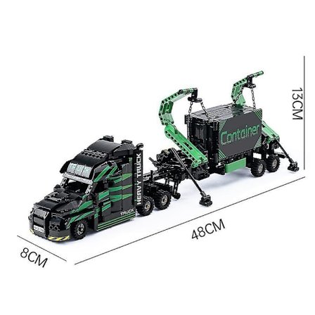 1202 stk. Teknisk Lastebil By Ingeniørmodell Byggeklosser Mark Container Konstruksjon Biler Klosser Leker Barn Gave Ingen Original Esk