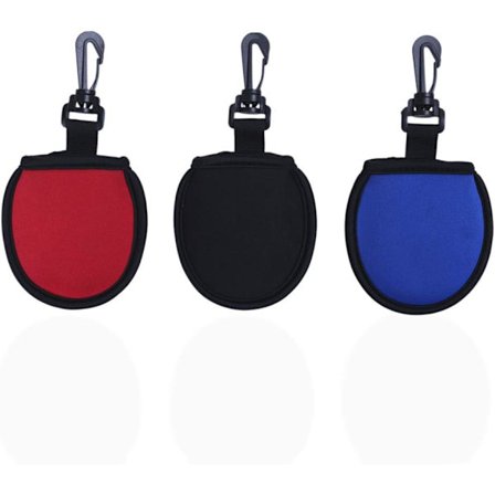 3-pak golfrengøringspose med klip - bærbar golfpose vaskepose combo