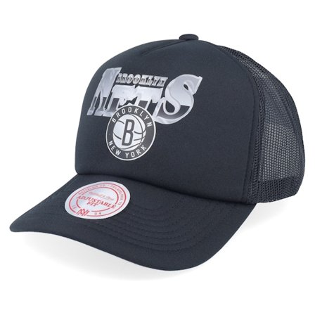 Mitchell & Ness - NBA Black trucker Czapka Z Daszkiem - Brooklyn Nets Rock On Black Trucker @ Hatstore