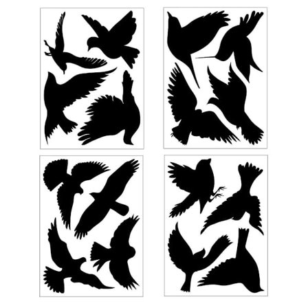 Kolibri elektrostatisk vinduesdekoration Sort limfri adsorption vinduesdekoration Advarsel Fugl Anti-kollision Pvc-glasdekoration