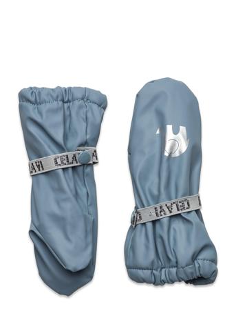Padded Pu-Mittens Accessories Gloves & Mittens Gloves Blå CeLaVi
