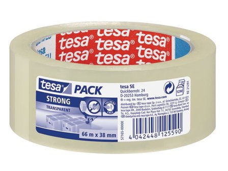 TESA Packtejp Strong 38mmx66m klar - Lyreco - Emballage och lagerutrustning - Packtejper - Packtejp PP