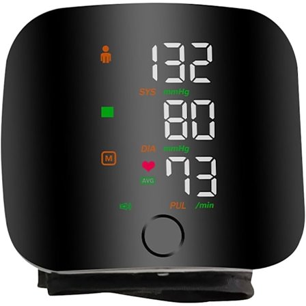 2025 Latest Model Wrist Blood Pressure Monitor, Blood Pressure Monitor Wrist with LED Touch Screen, Automatic Voice, Adjustable Cuff, Rechargeable