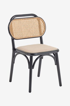 Kave Home - Spisebordsstol - doriane 2-pak - Sort - Stole - Fra Homeroom