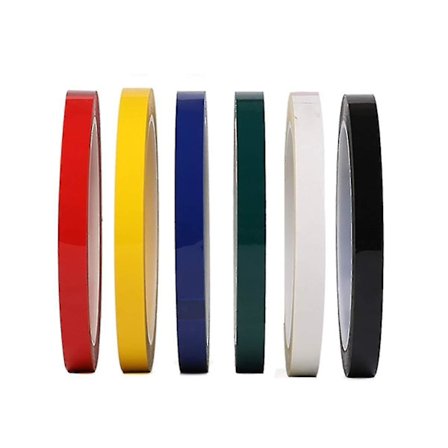 5 stk Grafisk Kunst Tynn Tape Selvklebende Artist Tape Rutenettmerkingstape Whiteboard Rutenett Tape Tørr Tilfeldig Farge 3mm