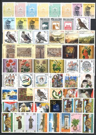 Palæstina - Autonome områder - 25 ark og 134 forskellige frimærker 1994-2003 - Postfrisk