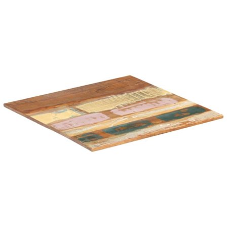 Fyrkantig bordsskiva 60x60 cm 15-16 mm massivt återvunnet trä