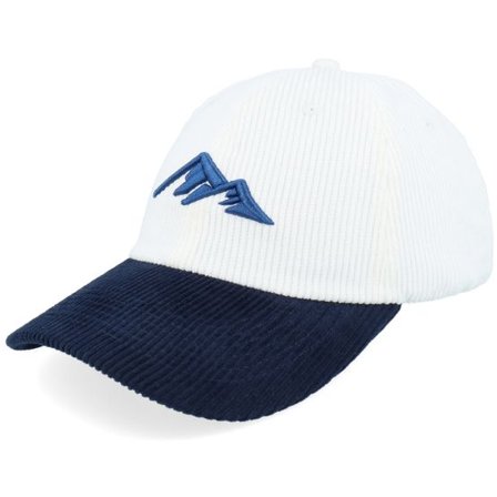 Wild Spirit - Vit unconstructed Keps - 3d Mountain Logo Corduroy Off White/Navy Dad Cap @ Hatstore