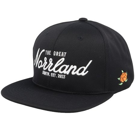 SQRTN - Sort snapback Kasket - The Great Norrland Sport Black Snapback @ Hatstore
