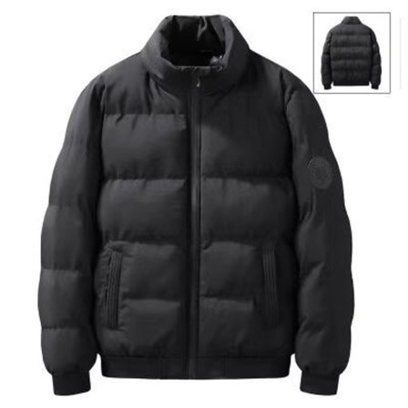 Vinterjakke Herre Frakk Bomullsjakke Varm Uformell Lett Jakke Svart