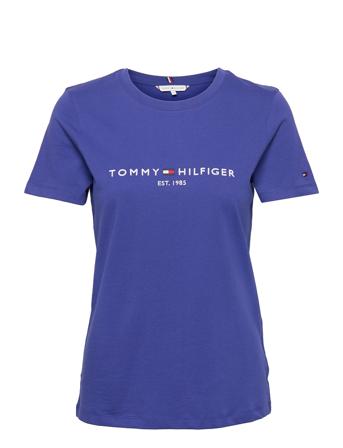 Regular Hilfiger C-Nk Tee Ss T-shirt Top Blå Tommy Hilfiger