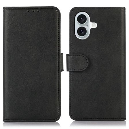 iPhone 17 Etui Læder Sort