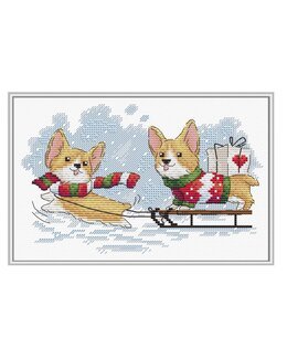 Broderikit Tavla Vi kommer i tid