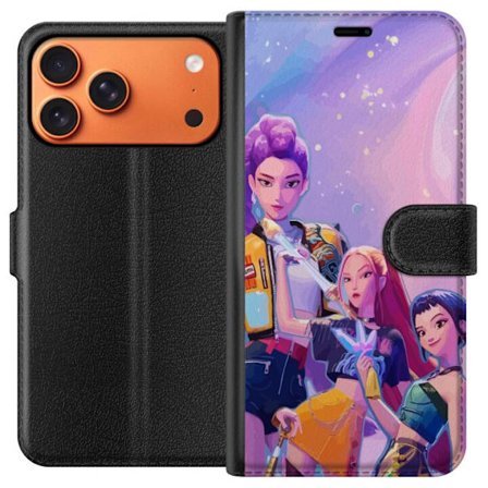 Kompatibelt Lommeboketui til Apple Apple iPhone 17 Pro Max Futuristiske popdamer i neonfarger med magiske detaljer mot en drømmeaktig galaksebakgrunn