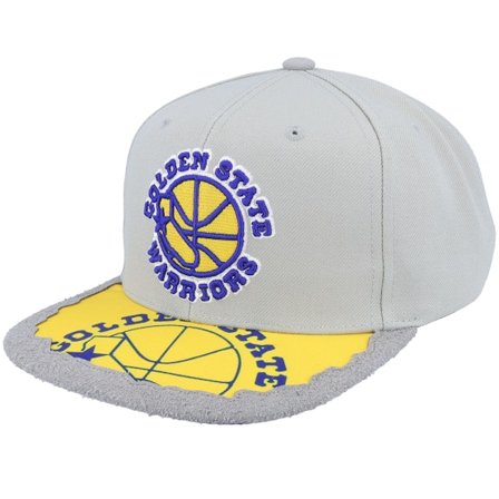 Mitchell & Ness - NBA Grau Snapback Cap - Golden State Warriors Munch Time Hwc Grey Snapback @ Hatstore