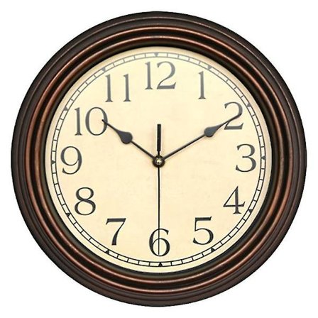 Kvarts Dekorativ Klassisk Klocka Nostalgi Väggklocka Utan Tickande Ljud 12 Tum