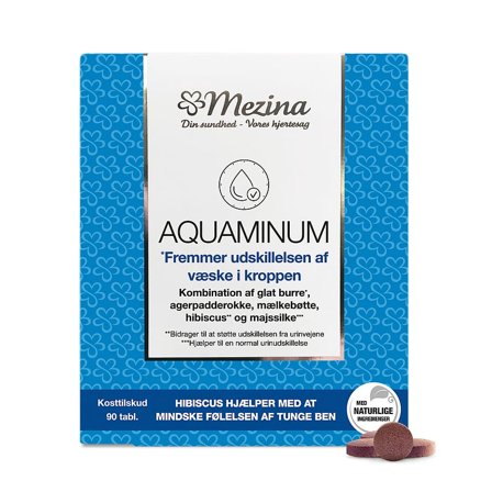 Mezina Aquaminum 90 tabl., Helse & Madvarer, Kosttilskud, Urinveje
