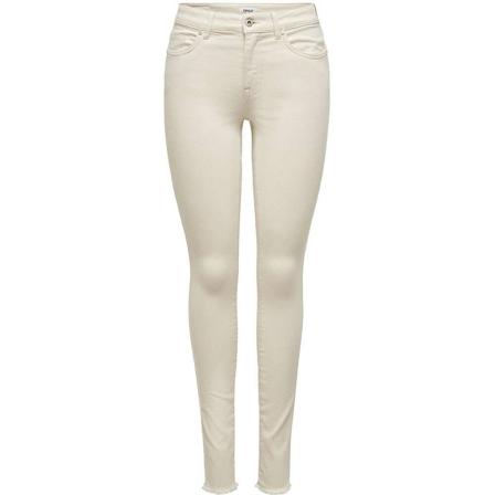 Only, Blush mid skinny ankle ecru Beige, Dames, Maat:XL L34