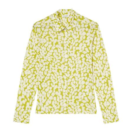 Marc O'Polo All-over print jersey Bluse in a regular fit Grøn, Dame