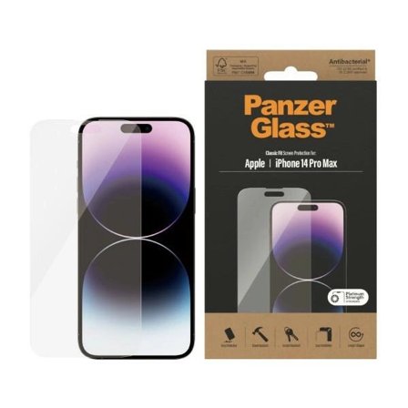 PANZERGLASS CLASSIC FIT ANTIBAKTERIELT GLAS TIL IPHONE 14 PRO MAX