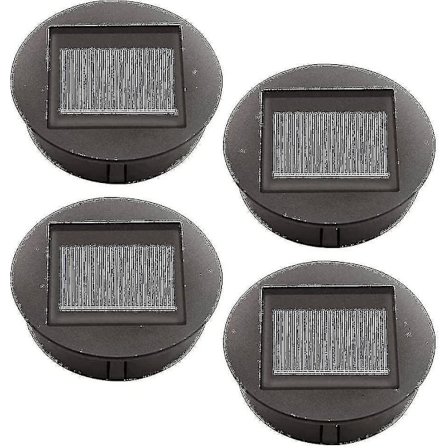 4 kpl aurinkopaneelilampun vaihtolaitteet LED-lampuilla, aurinkopaneelilampun vaihto, LED-kansi