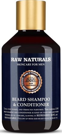 Raw Naturals Beard Shampoo & Conditioner 250 ml, Mænd, Skægpleje, Skægshampoo