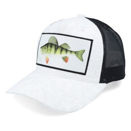 Skillfish - Branco trucker Boné - Perch Fishing Velvet White/Black Trucker @ Hatstore