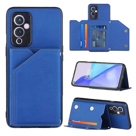 For OnePlus 9 Skin Feel PU + TPU + PC Bakside Støtsikkert Deksel med Kortlomme & Holder & Fotoramme