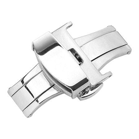 Hopeup watch 10 mm/12 mm/14 mm solid metall dubbel tryckknapp Butterfly Watch Arm Vikspänne för urmakare