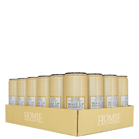 Homie life in balance 24 x Wake Up Synbiotic Funktionsdryck 330 ml