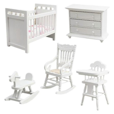 1 Set Dockskåp Sovrumsmöbler Mini Hus Möbler Scen Layout Möbler