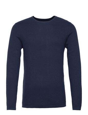 Zigzag Structured Crewneck Tom Tailor Navy