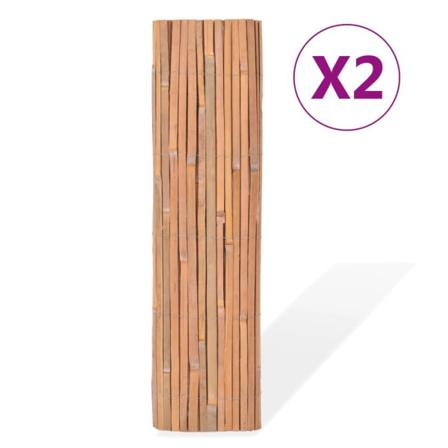 Vidaxl Bambustaket 2 St 100x400 Cm Brun