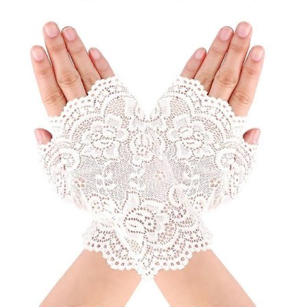 Blondehansker Korte Fingerløse Hansker Bryllup