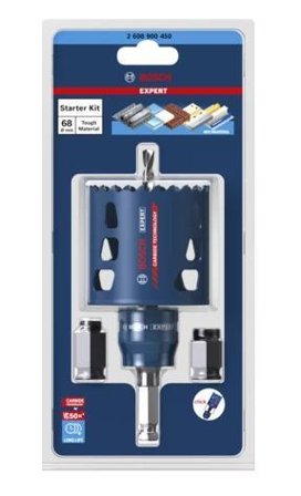 Bosch EXPERT ToughMaterial Hole Saw 68mm Starter Kit